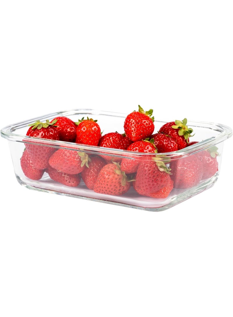 3-in-1 Borosilicate Glass Food Storage Set with Sky Blue Lids - Image 3