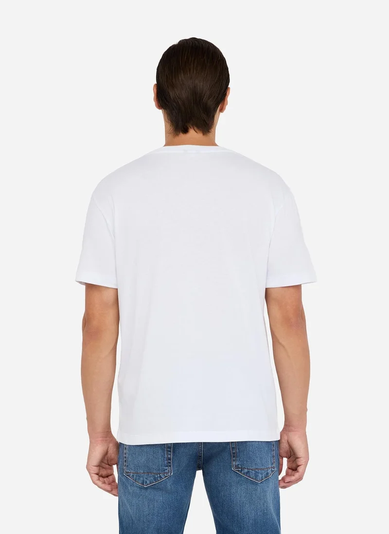 ليو جو تيشيرت قطن بشعار