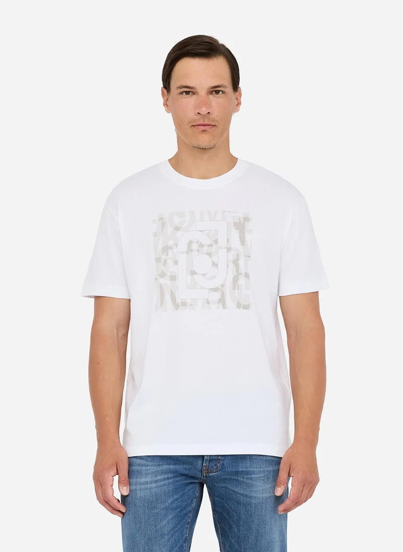 ليو جو تيشيرت قطن بشعار