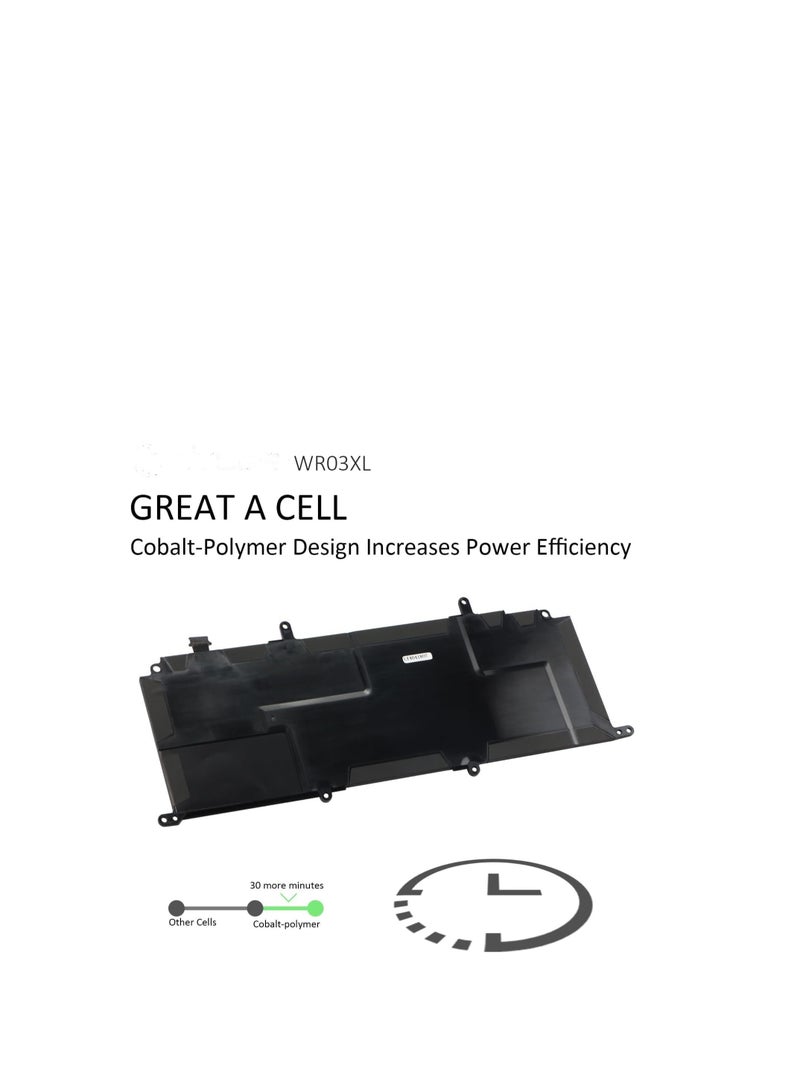 Terabyte 32Wh WR03XL Laptop Battery Compatible for HP Split 13 x2 13-m 13-m000 13-m100 13-m200 Convertible Detachable Pavilion 13 x2 AMD 13-p 13-p000 Tablet Series 13-m100la 13-m210dx Base Batery - Image 4