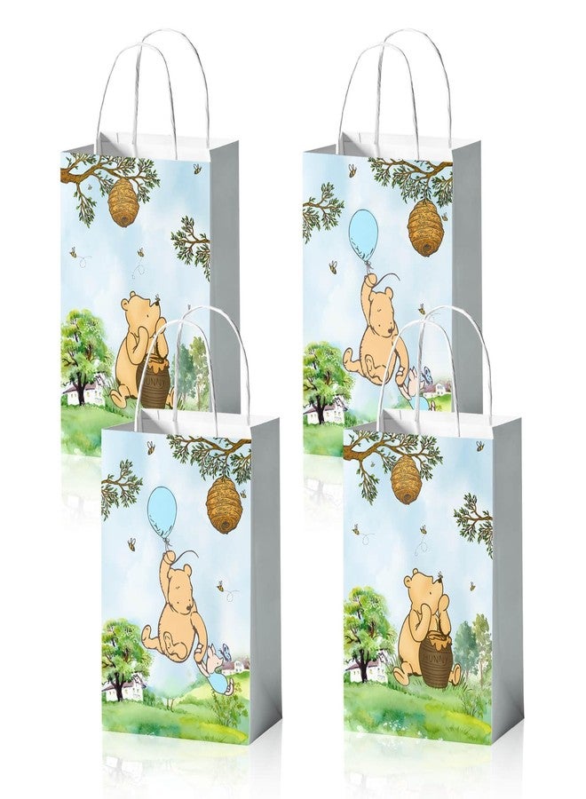 Reyoust 24 PCS Classic Pooh Bear Party Bags for Baby Shower Treat Bags Paper Goody Candy Bags for Boy Birthday Party Supplies and Decor - Image 1