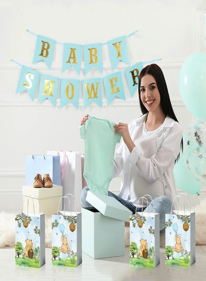 Reyoust 24 PCS Classic Pooh Bear Party Bags for Baby Shower Treat Bags Paper Goody Candy Bags for Boy Birthday Party Supplies and Decor - Image 5