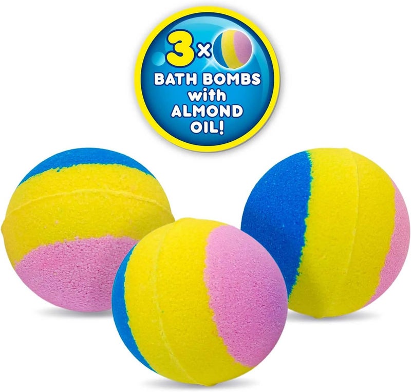 Inkee Rainbow Pack Bath Bombs - 3pcs Vegan Bath Bombs with Almond Oil & Marshmallow Aroma for Kids - Image 4