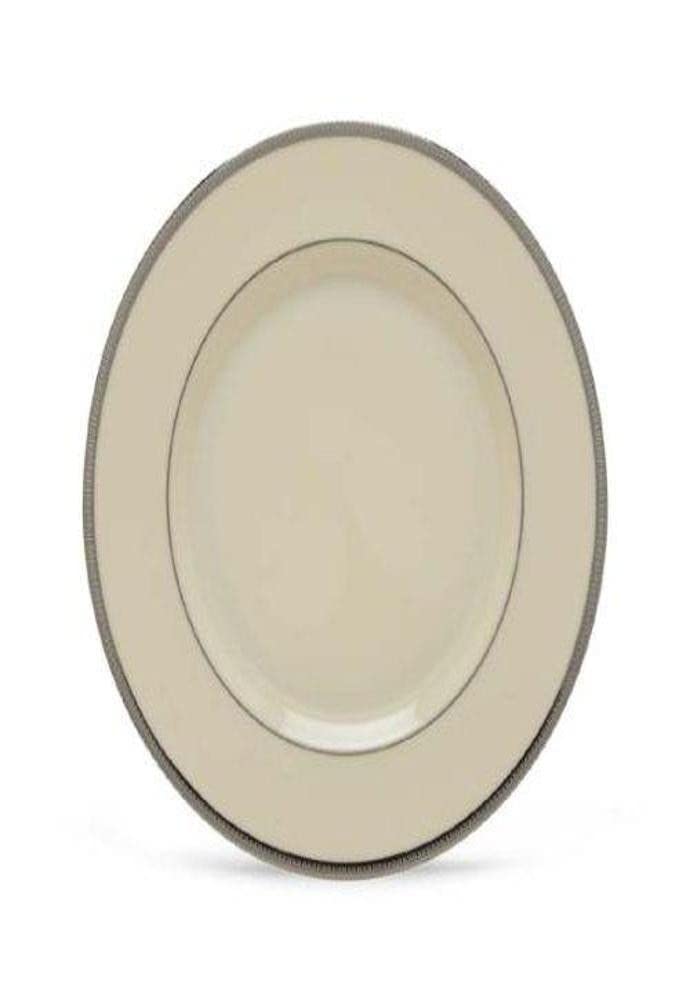 LENOX Lenox Salad Plate Tuxedo Platinum Ivory 