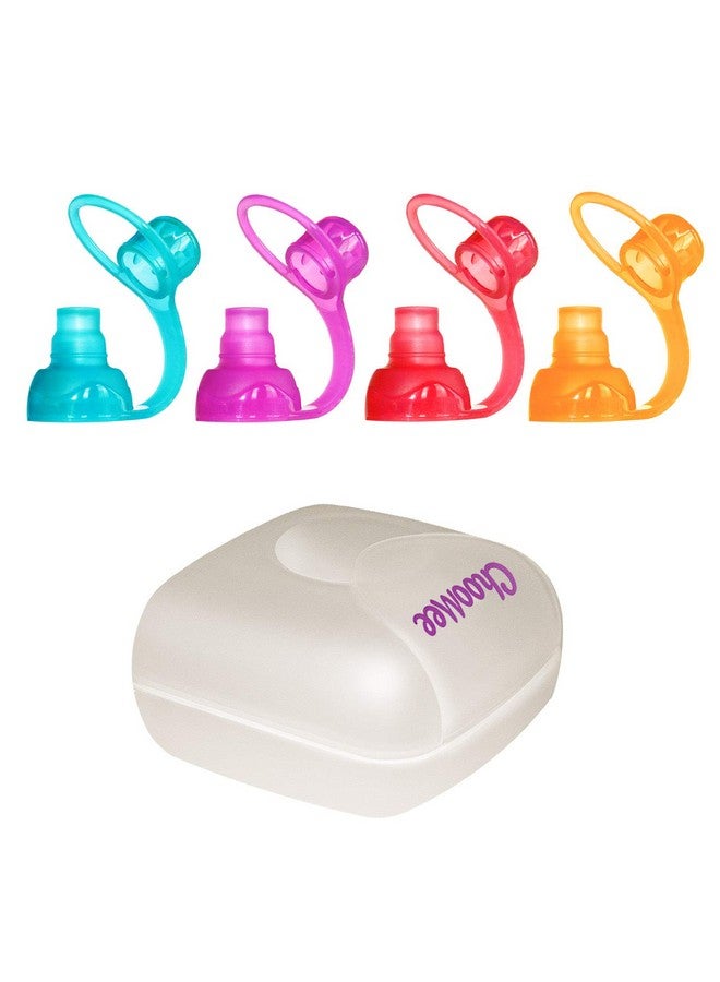 ChooMee Softsip Food Pouch Tops 4 Colors + White Case Prevent Spills And Protect Childs Mouth - Image 1