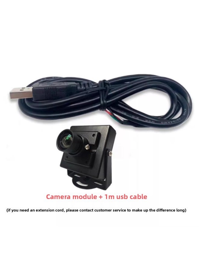 USB Camera Module 1 Million Pixel Forklift Gate Advertising Machine Monitoring Equipment Applicable Angle Can Be Matched-Color:Small Square Shell + Reference Lens 70°+1m Line - Image 1