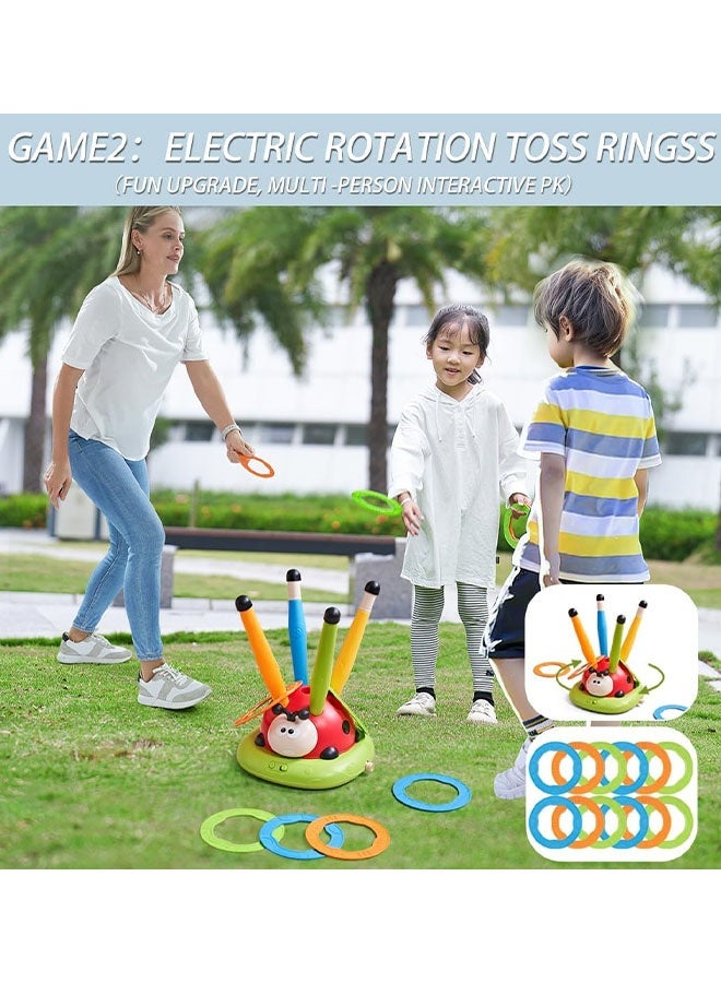 Comysubao 3 in 1 Musical Jump, Toss Ring Game Toy and Rocket Launcher for Kids Outdoor Toys with Remote Control, Indoor Outside Birthday Gifts Kids Girls Boys Toys for Kids Ages 3+ Kids - Image 5