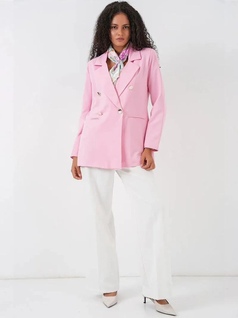 بيغ دارت بليزر  ذو الصدر المزدوج والمفصل بأزرار