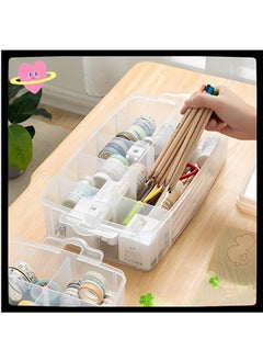 Beauenty 3-layer Stackable Storage Container Box With 30 Adjustable Compartments, Plastic Toy Organizer Box For Storing Toys, Embroidery Accessories, Spools, Hardware Storage Tubes,Etc  - Image 2