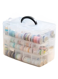 Beauenty 3-layer Stackable Storage Container Box With 30 Adjustable Compartments, Plastic Toy Organizer Box For Storing Toys, Embroidery Accessories, Spools, Hardware Storage Tubes,Etc  - Image 1