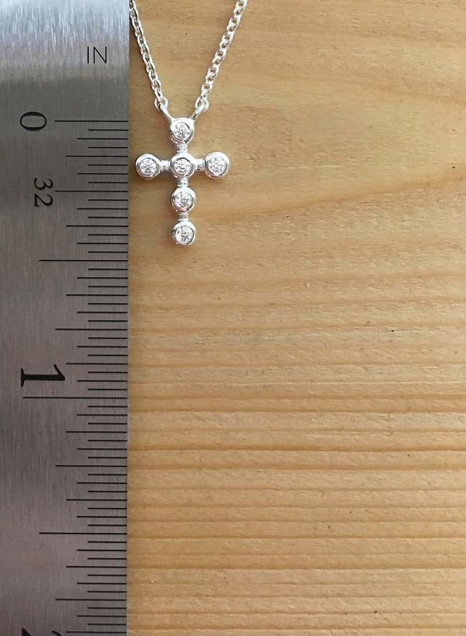 EFYTAL Sterling Silver Dainty CZ Cross Necklace for Girls - Image 5
