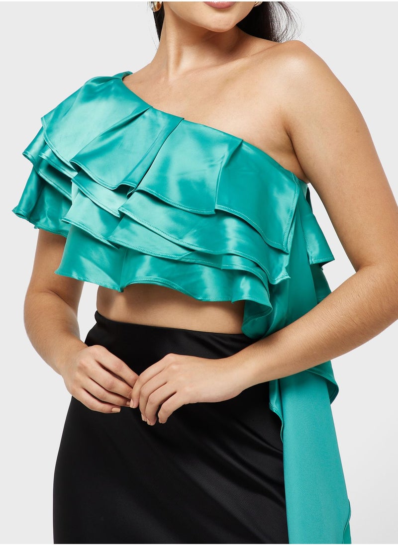 Ella Limited Edition - One Shoulder Ruffle Layer Top - Image 1
