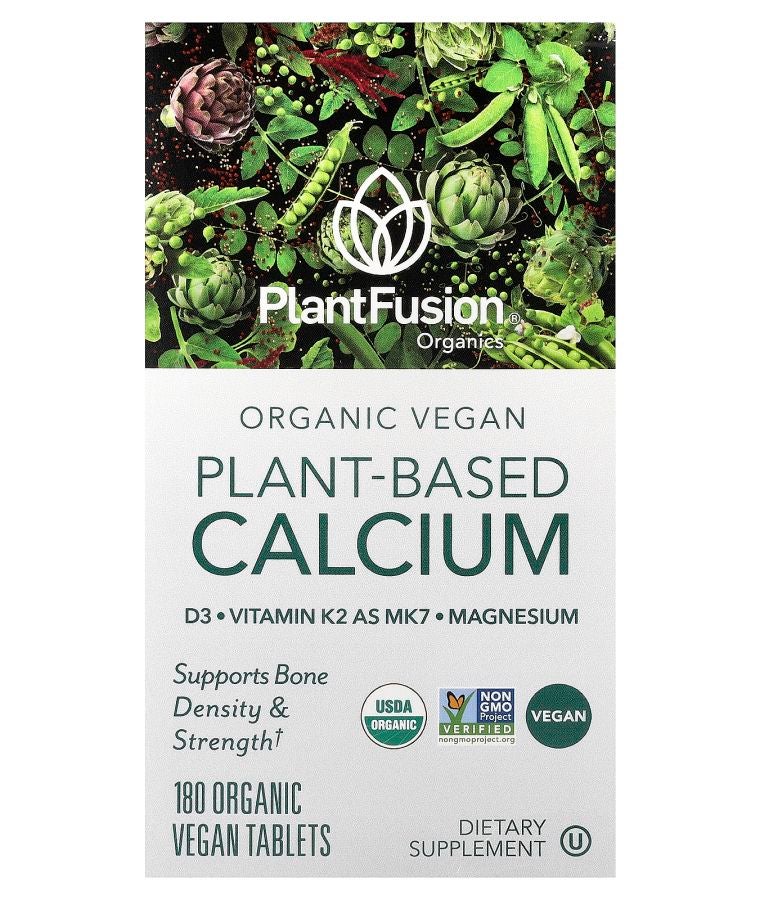 Organic Vegan Plant-Based Calcium 180 Organic Vegan Tablets