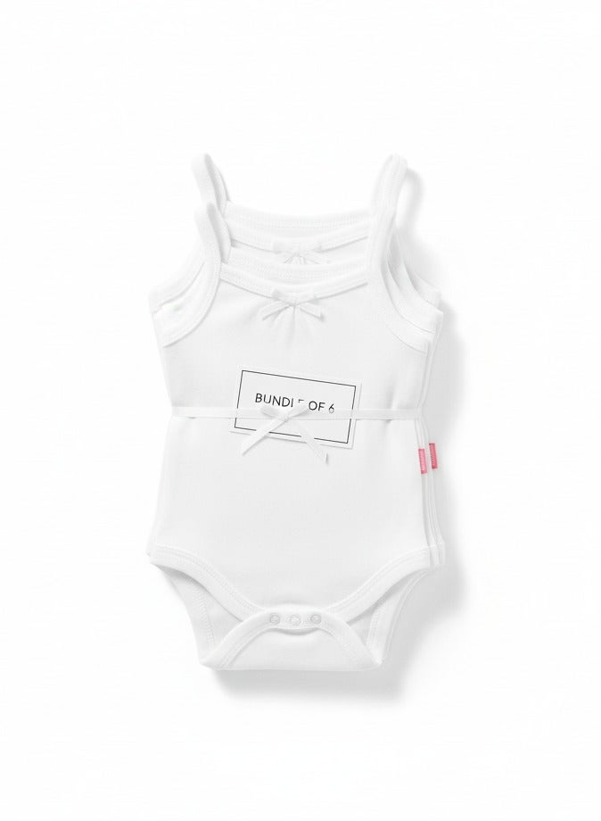 كوتونيل قطونيل باك يحتوي علي 6 قطع سالوبت حمالة رفيعة ابيض قطن 100% - Image 2