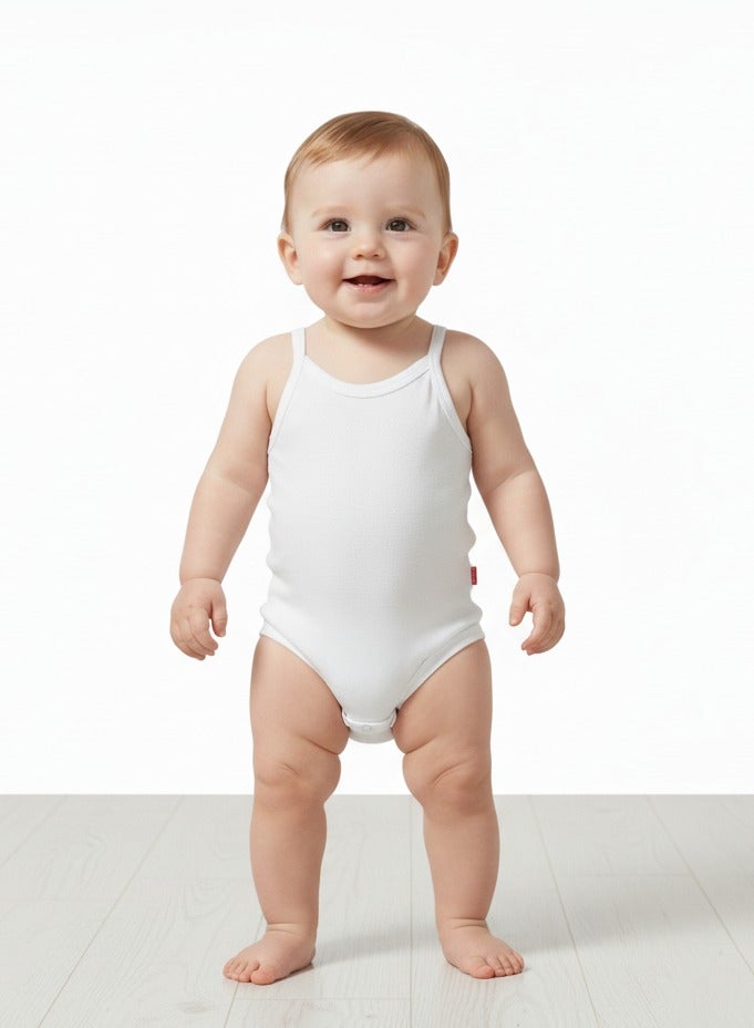 كوتونيل قطونيل باك يحتوي علي 6 قطع سالوبت حمالة رفيعة ابيض قطن 100% - Image 4