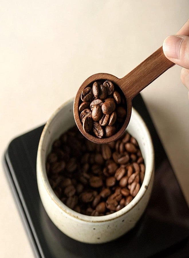 shimmerstar Coffee Spoons, ablespoon Scoop, Coffee Ground Spoon, Measuring for Ground Beans or tea, Soup Cooking Mixing Stirrer Kitchen Tools Utensils, 1 Wooden Tea Scoop (Walnut Wooden 3.86 in） - Image 4