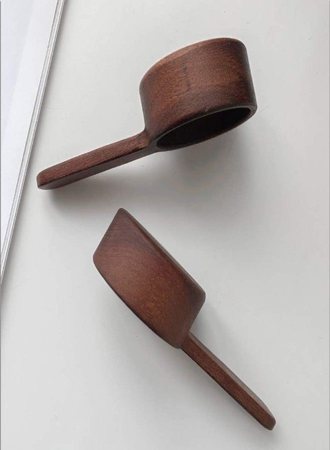 shimmerstar Coffee Spoons, ablespoon Scoop, Coffee Ground Spoon, Measuring for Ground Beans or tea, Soup Cooking Mixing Stirrer Kitchen Tools Utensils, 1 Wooden Tea Scoop (Walnut Wooden 3.86 in） - Image 5