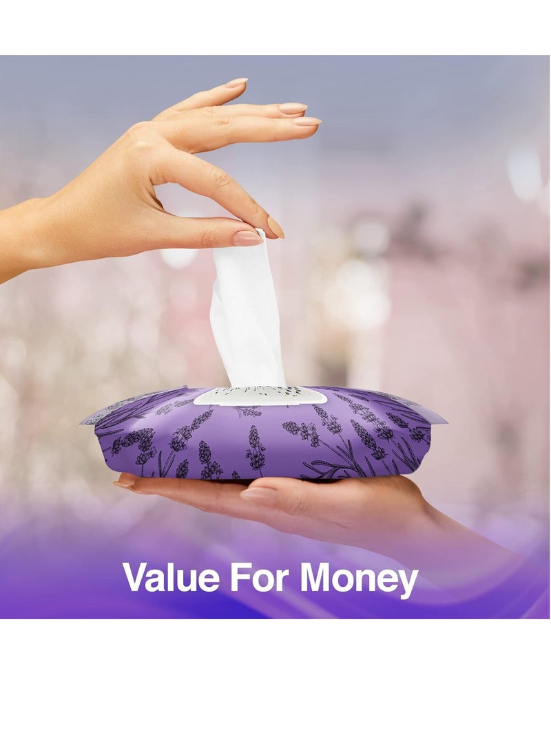 BEAUTYfRIZZ - Lavender Face Cleansing Wipes - 120 pcs - Gentle Makeup Remover Wipes for Face and Neck - Facial Wipes with Aloe, Retinol, Castor and Vitamin E - Enjoy these Lavender Face Wipes - Image 1