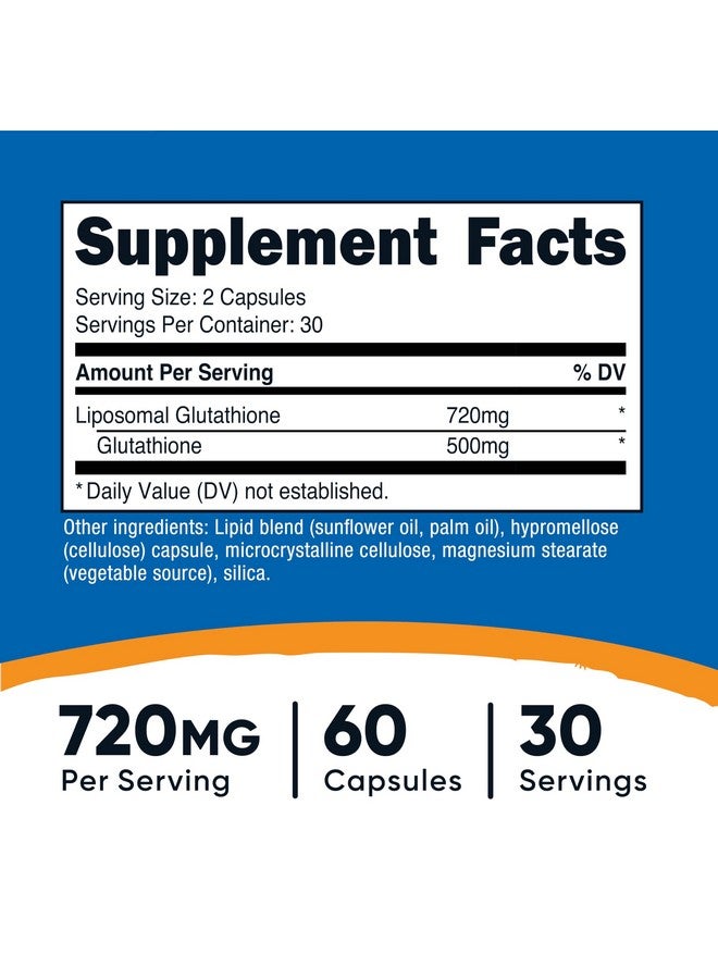 Nutricost Liposomal Glutathione Supplement 60 Capsules, 720 mg Per Serving - Vegan, GMO-Free, 30 Servings - Image 2