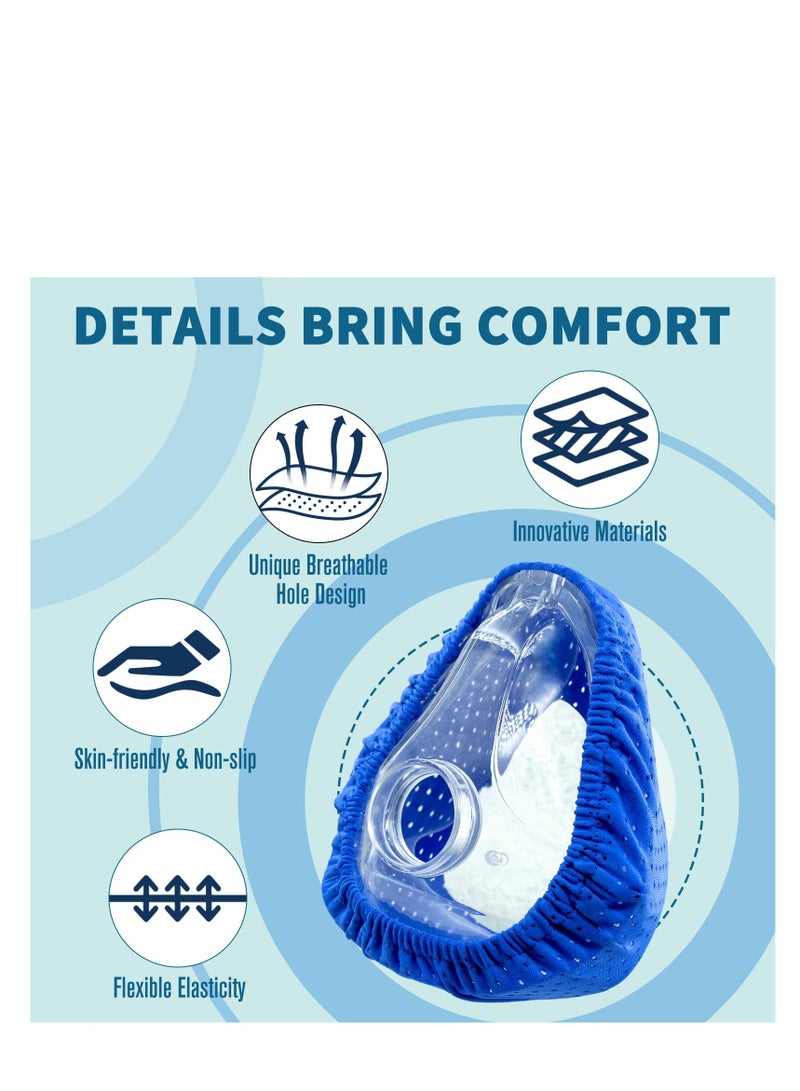 4 Pack Medium Mask Liners Compatible with Full Face Mask Cover, Soft and Leak-Free Experience. Silk Full Mask Cushions Pads Fit Medium Covers, Reduce Noisy & Red Marks - Image 3