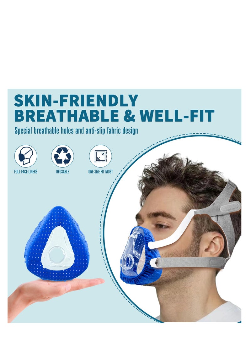 4 Pack Medium Mask Liners Compatible with Full Face Mask Cover, Soft and Leak-Free Experience. Silk Full Mask Cushions Pads Fit Medium Covers, Reduce Noisy & Red Marks - Image 5