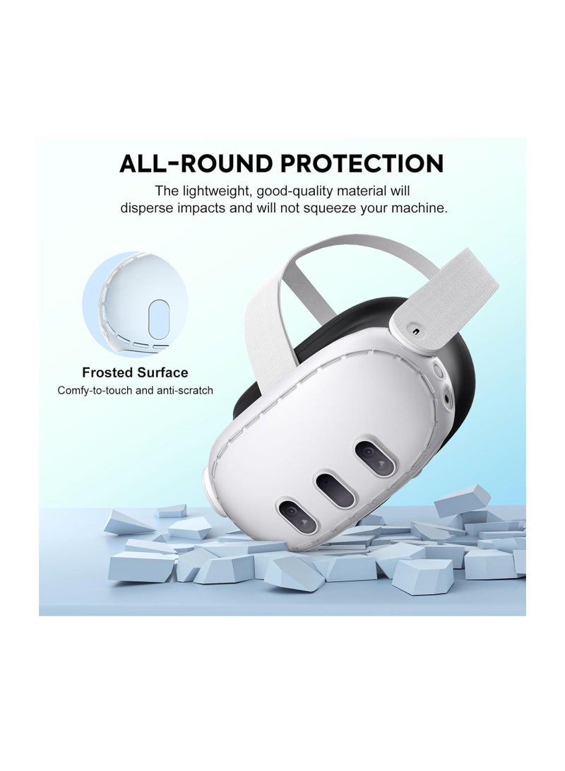 SOLARAE VR Accessories for Meta Quest 3, VR Headset Protective Shell Cover for Oculus Quest 3, Included VR Shell Cover and 6-pack Lens Tempered Glass Protector, Protective Lens Cover Anti Scratch Anti Dust - Image 2