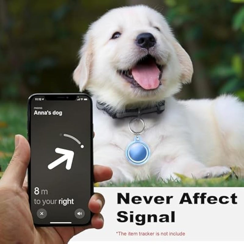 IPX8 Waterproof Apple Airtag Holder, Airtag Keychain, Air Tag Case GPS Item Finders Accessories, Anti-Scratch Full Body Protective Air Tags Holder, Blue Colorful - Image 3