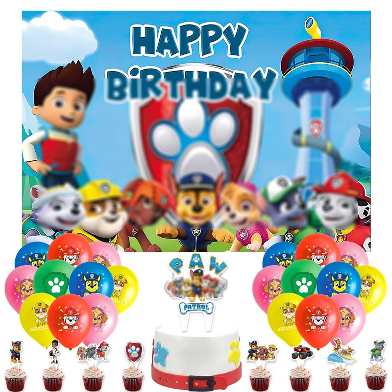 MANGO Birthday Decorations 50Pcs Birthday Party Supplies Include BackdropFoil BalloonsBalloons Cake ToppersCupcake Toppers - Image 2