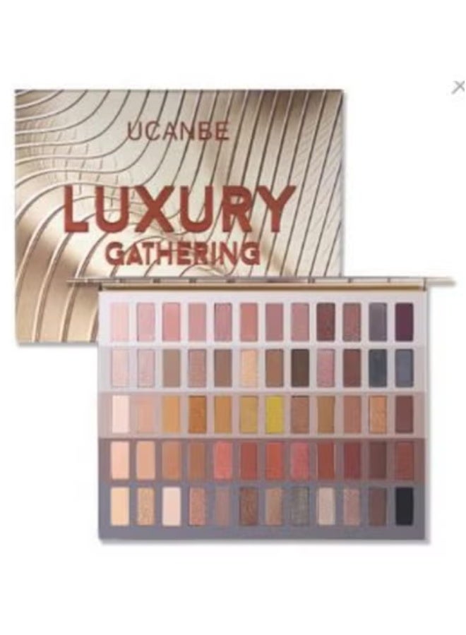 يوكانبي لوحة ظلال عيون فاخرة من 60 لونًا، ظلال عيون مطفية لامعة معدنية لامعة عالية التصبغ، ألوان طبيعية وجريئة متعددة الاستخدامات لإطلالات سموكي وجذابة، مثالية للاستخدام اليومي والمناسبات الخاصة. - Image 1