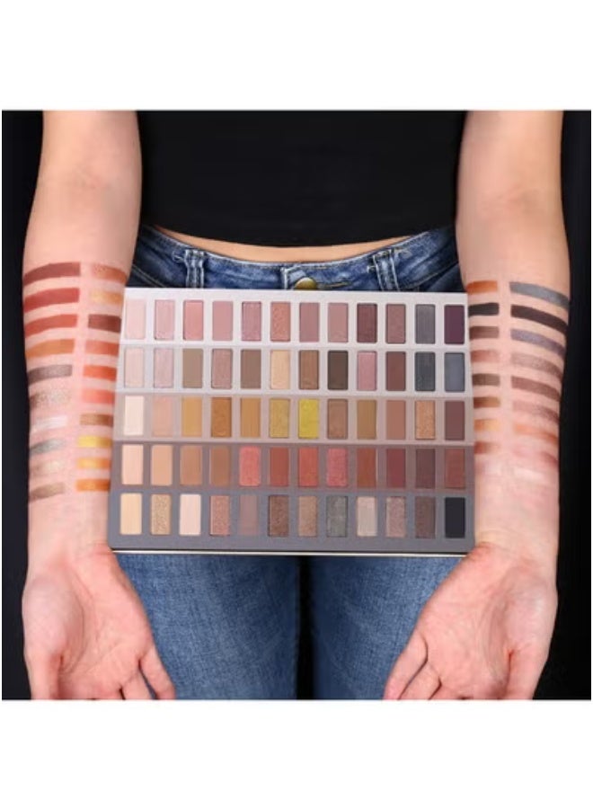 يوكانبي لوحة ظلال عيون فاخرة من 60 لونًا، ظلال عيون مطفية لامعة معدنية لامعة عالية التصبغ، ألوان طبيعية وجريئة متعددة الاستخدامات لإطلالات سموكي وجذابة، مثالية للاستخدام اليومي والمناسبات الخاصة. - Image 4