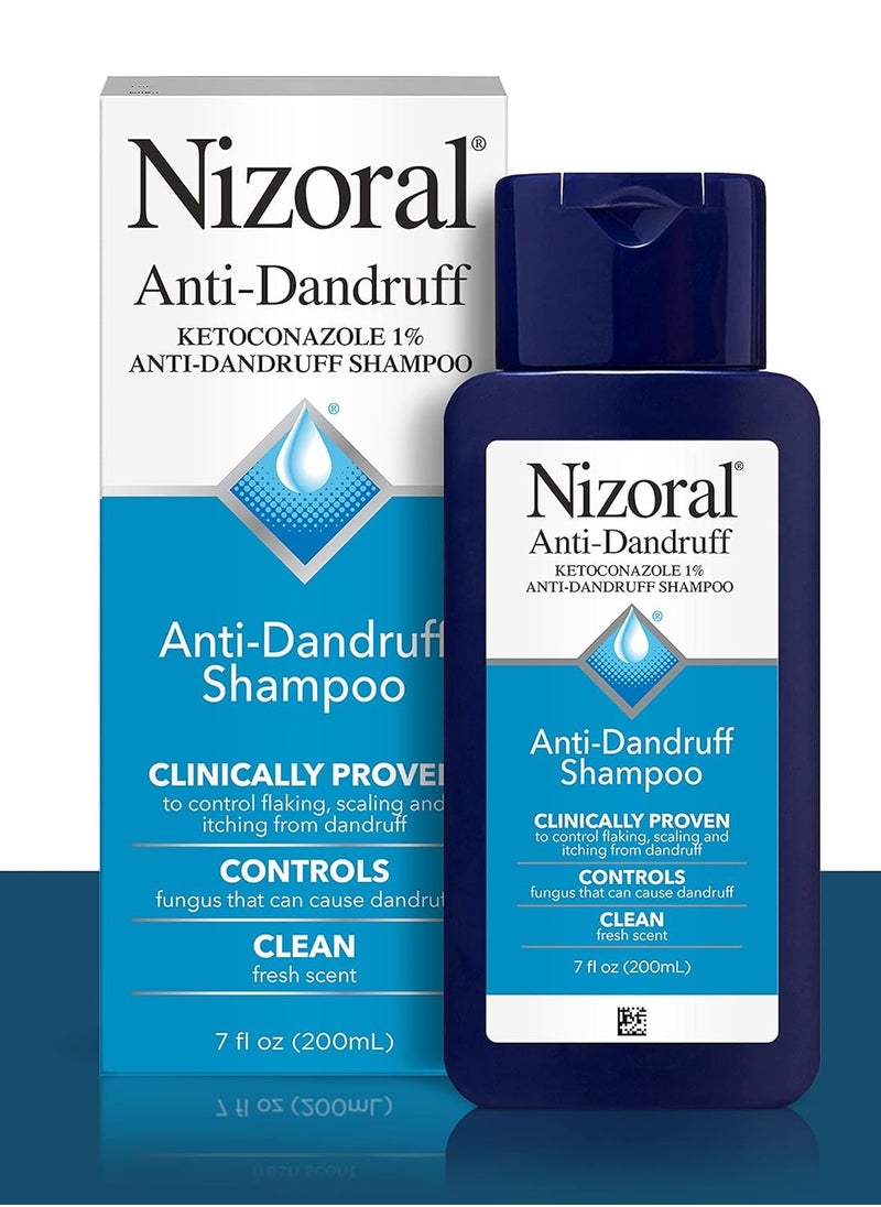 Nizoral - Nizoral Anti-Dandruff Shampoo with 1% Ketoconazole, Fresh Scent, 7 Fl Oz - Image 1
