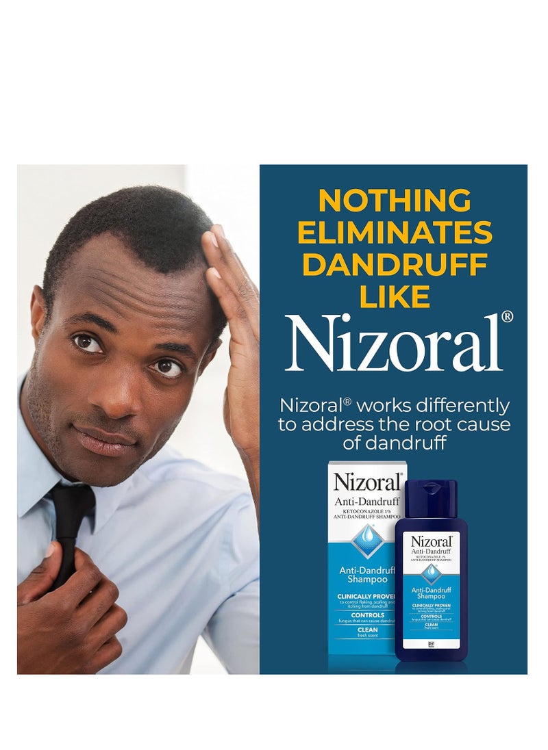 Nizoral - Nizoral Anti-Dandruff Shampoo with 1% Ketoconazole, Fresh Scent, 7 Fl Oz - Image 1
