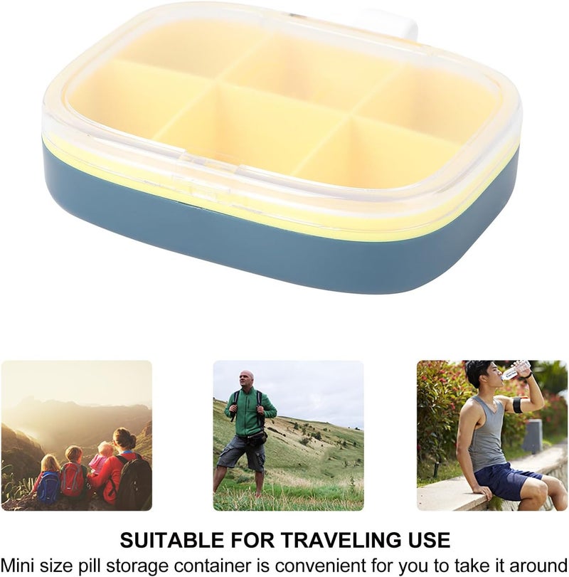 Large Capacity Weekly Pill Organizer, Portable Plastic Pill Case Box with 6 Compartments, Sealed Travel Storage Container for Daily Medicine and Vitamins - Image 3