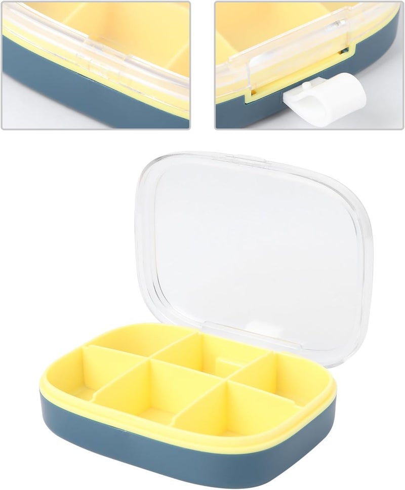 Large Capacity Weekly Pill Organizer, Portable Plastic Pill Case Box with 6 Compartments, Sealed Travel Storage Container for Daily Medicine and Vitamins - Image 5