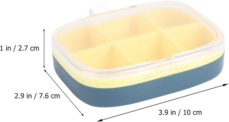 Large Capacity Weekly Pill Organizer, Portable Plastic Pill Case Box with 6 Compartments, Sealed Travel Storage Container for Daily Medicine and Vitamins - Image 2