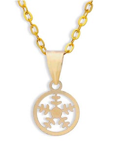 Gold Necklace (Chain with Flower Pendant) 18KT - FKJNKL18KU1043