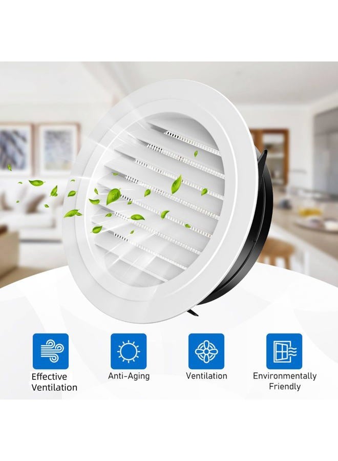 Hon&Guan 8'' Soffit Exhaust Vent, 8 Inch Round Wall Vent Cover for Bathroom Office Home (ø200mm) - Image 4