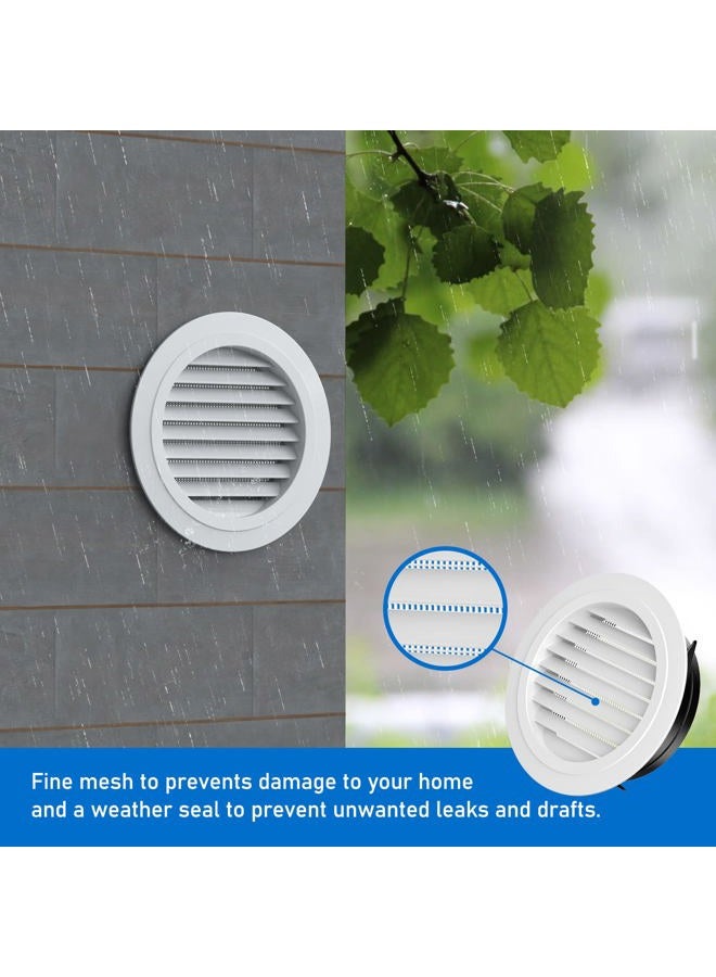 Hon&Guan 8'' Soffit Exhaust Vent, 8 Inch Round Wall Vent Cover for Bathroom Office Home (ø200mm) - Image 5