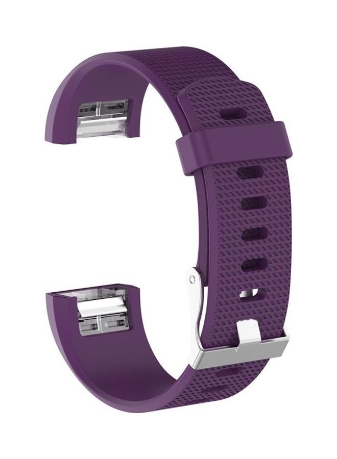 BGM For Fitbit Charge 2 Common Texture Replacement Wrist Strap Watchband With Buckle Purple - Image 1