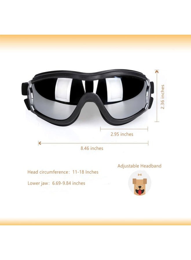 NVTED Dog Sunglasses Dog Goggles, UV Protection Wind Protection Dust Protection Fog Protection Pet Glasses Eye Wear Protection with Adjustable Strap for Medium or Large Dog (Pack of 1) - Image 4