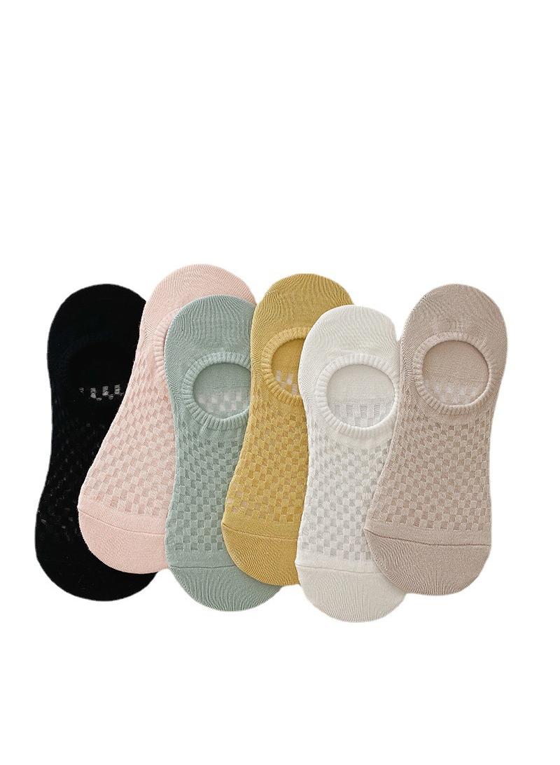 Y&D 6 Piece Set Women's Thin Shallow Mesh Invisible Mesh Breathable Non Slip Socks-66 - Image 1