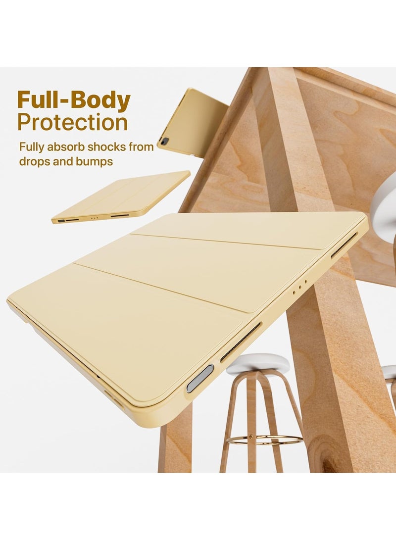 عام حافظة ايباد اير 13 بوصة (م 2) 2024 ، حامل ثلاثي الطي غطاء ذكي للاستيقاظ التلقائي مع حامل قلم رصاص ظهر ناعم من البولي يوريثان لباد اير 13 بوصة - Image 5