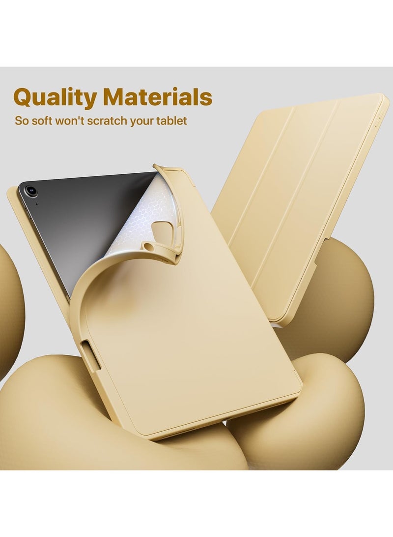 عام حافظة ايباد اير 13 بوصة (م 2) 2024 ، حامل ثلاثي الطي غطاء ذكي للاستيقاظ التلقائي مع حامل قلم رصاص ظهر ناعم من البولي يوريثان لباد اير 13 بوصة - Image 3