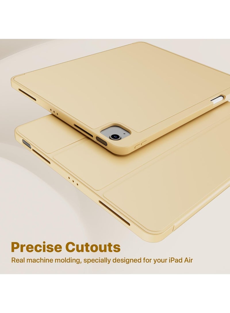 عام حافظة ايباد اير 13 بوصة (م 2) 2024 ، حامل ثلاثي الطي غطاء ذكي للاستيقاظ التلقائي مع حامل قلم رصاص ظهر ناعم من البولي يوريثان لباد اير 13 بوصة - Image 4