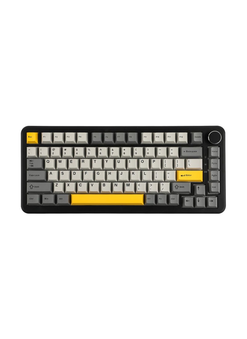 Ajazz - AK820 MAX Wired Gaming Keyboard,Rapid Trigger Keyboard, Hall Effect Gasket Mechanical Keyboard, Adjustable Actuation, Magnetic Switches, RGB for Win/Mac (Black, BlackGrey, flying fish switch) - Image 1