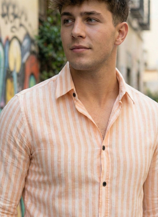 BADLAND Men Relaxed Striped Casual Shirt - Image 2