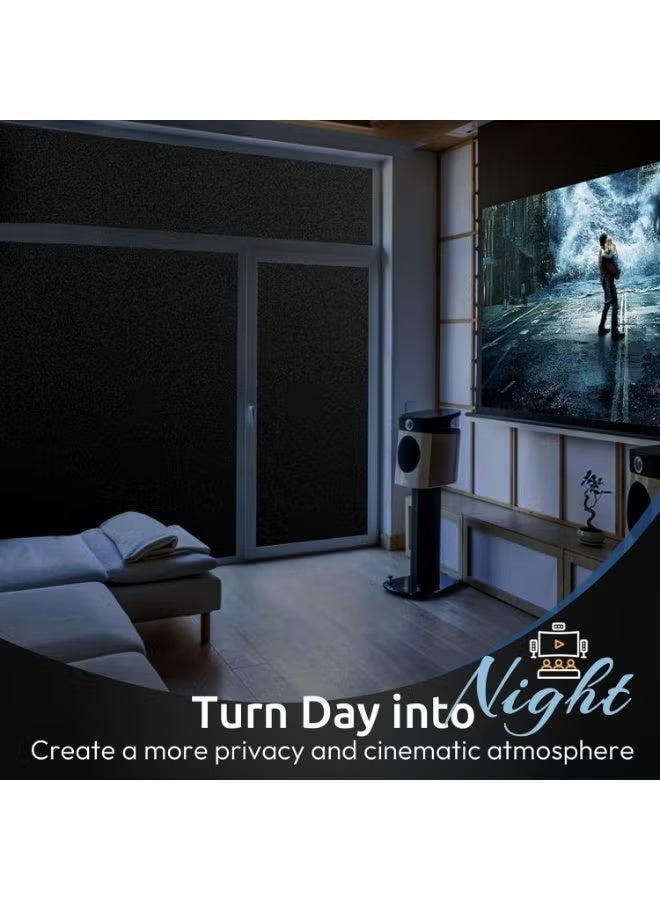 يو إل اتش واي سي فيلم تعتيم للنوافذ، فيلم خصوصية قابل للإزالة، مضاد للأشعة فوق البنفسجية، لا يحتاج إلى غراء، يلتصق ذاتيًا بالكهرباء الساكنة، مناسب للحمام، غرفة المعيشة، غرفة النوم، المطبخ، المنزل، 45 × 200 سم - Image 4