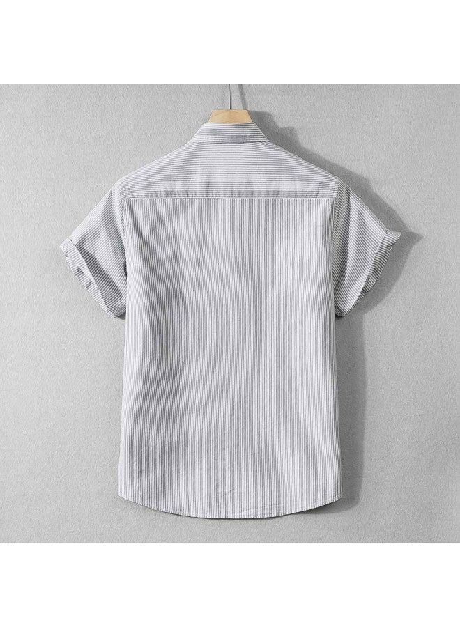 Fomoce men's Summer New Short-sleeve Shirt Casual Wearable Stylish Top - Image 4