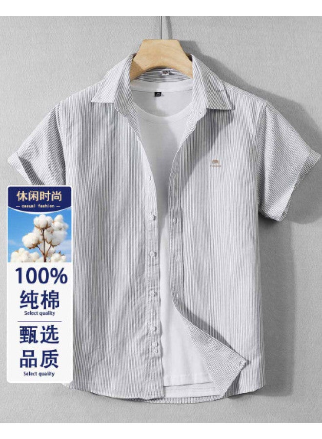 Fomoce men's Summer New Short-sleeve Shirt Casual Wearable Stylish Top - Image 1