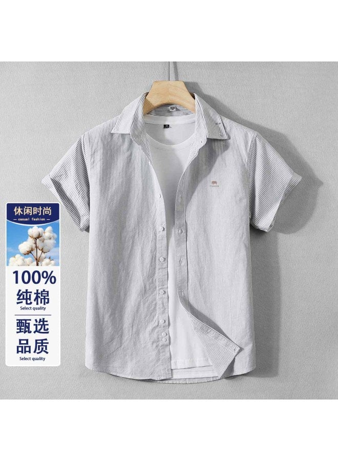 Fomoce men's Summer New Short-sleeve Shirt Casual Wearable Stylish Top - Image 2